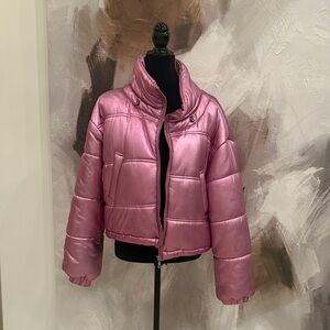 TACH Shiny Pink Puffer Jacket